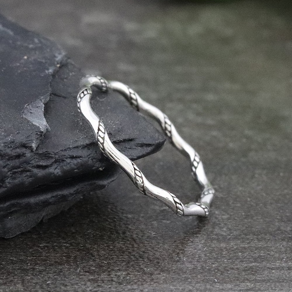 Sterling Silver Bali Band Ring made by  KG Silver